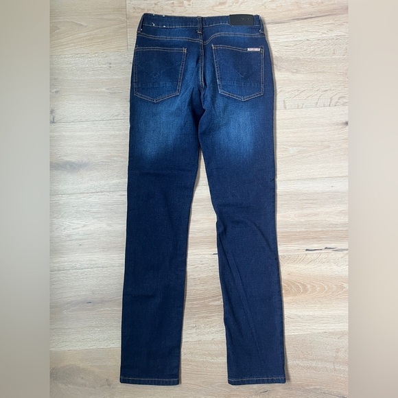 Girls Hudson Dark Denim Jeans Sz 16 Stretch Denim Jeans Skinny Mid-Rise *J16 - Picture 2 of 2